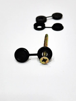 Пластиковые заглушки для саморезов, черные - 100 шт.