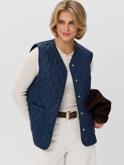 Легкий стеганый жилет с накладными карманами