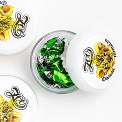 Фольга поталь двусторонняя Zoo №1549 зелёная/серебро