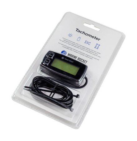 Тахометр универсальный со счетчиком моточасов с подсветкой и сменной батарейкой