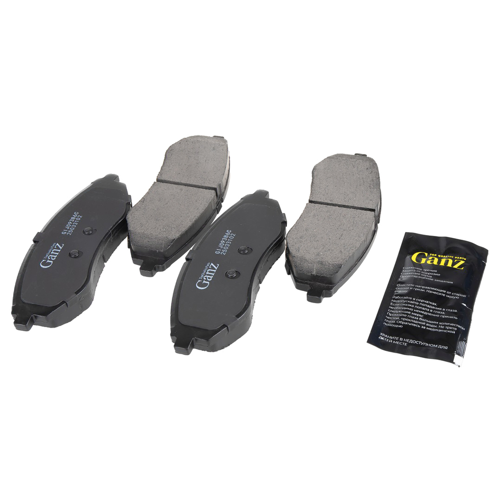 Колодки передние PRO-Line Ceramic CHEVROLET AVEO 06/KALOS 02- GANZ GIJ09386C