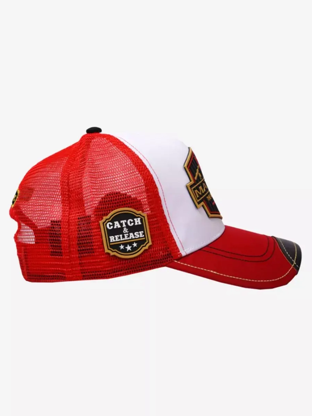 Кепка Maximus Mesh с сеткой,белый/красный (MCM)