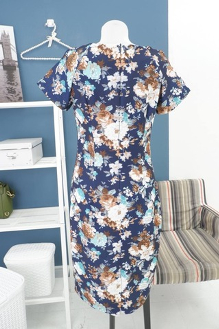 Платье MAGDA синее с цветочным принтом 46 размер, новое