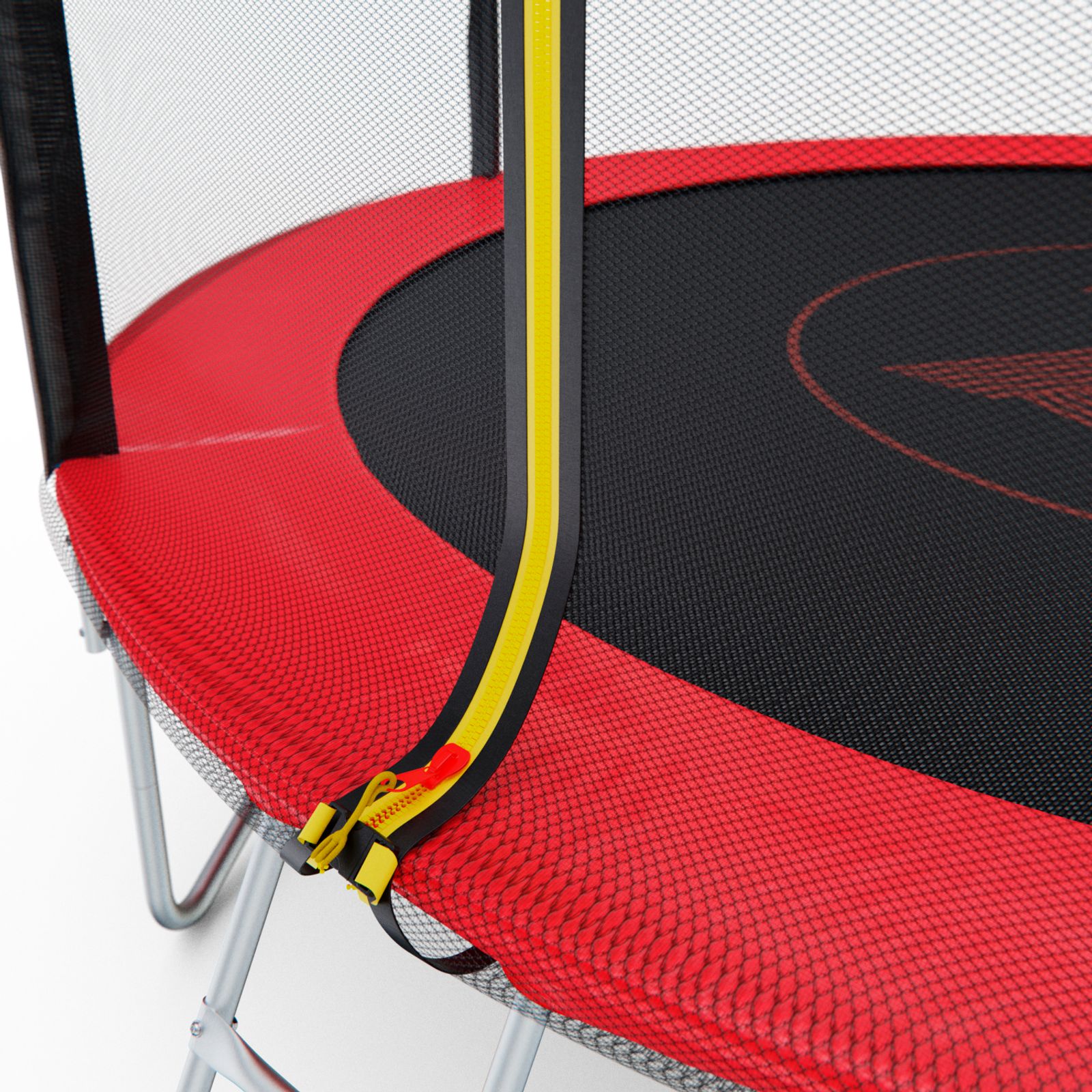 Батут с сеткой DFC PELPO 10ft с лестницей, RED фото №6