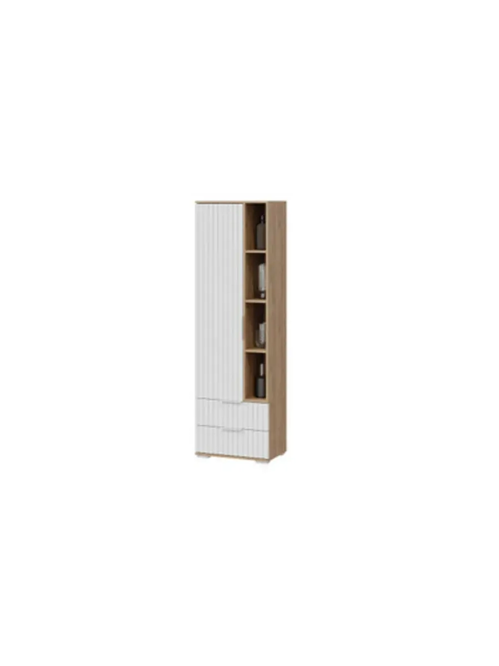 Шкаф-витрина Белый матовый 58х34х187 см