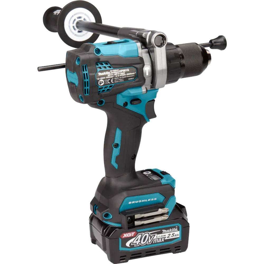 Makita HP001GD201 аккумуляторная дрель-шуруповерт (2 x 2.5 Ач, ЗУ)