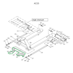 Угловой рычаг для гидравлических тележек DF25