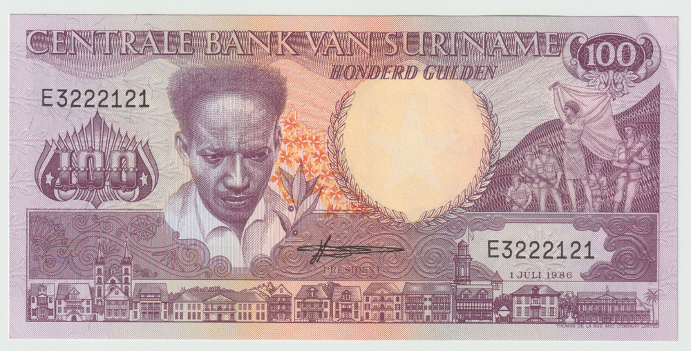 Suriname, 100 Gulden, 1986, UNC (Pick 133)