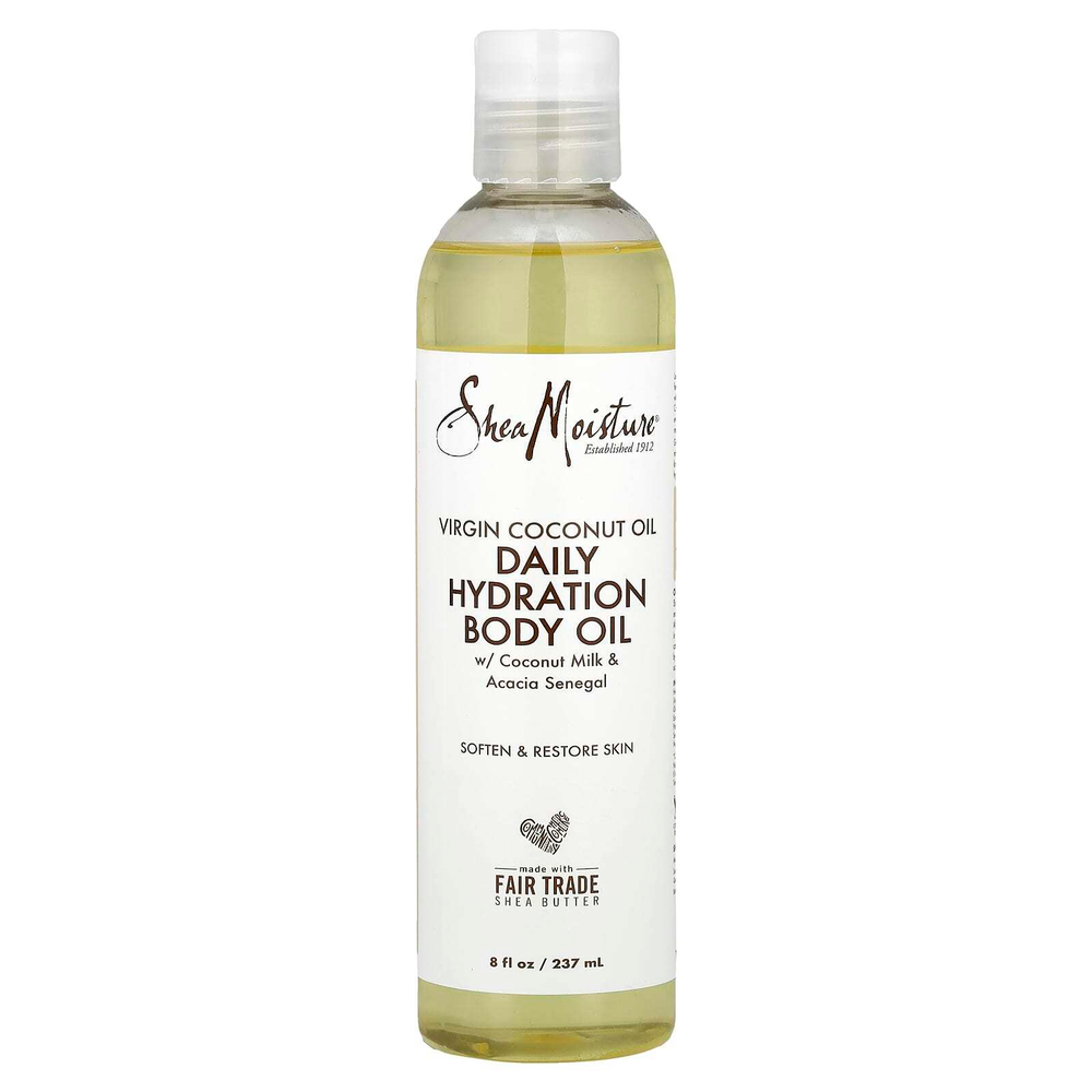 SheaMoisture, 100% кокосовое масло первого отжима, масло для тела для ежедневного увлажнения, 8 жидких унций (237 мл)
