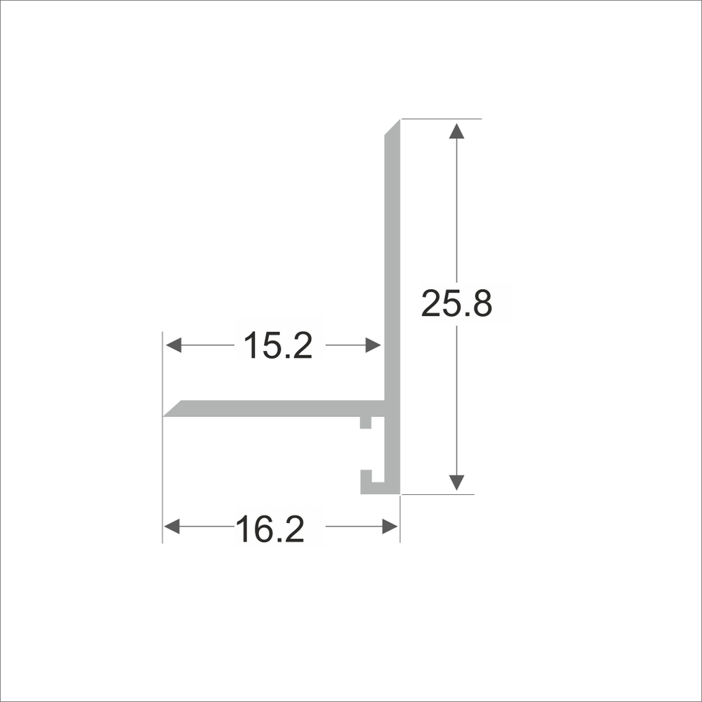 Алюминиевый мини плинтус ПО-190 черный матовое 2700 мм