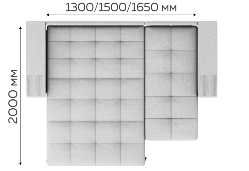 Угловой диван-кровать Ладья 10 с оттоманкой v1