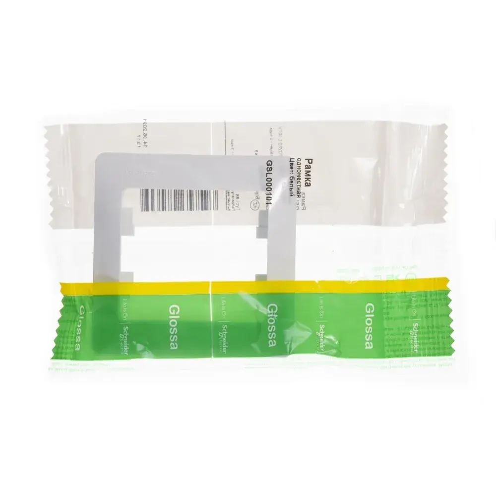 GLOSSA 1-постовая РАМКА, БЕЛЫЙ