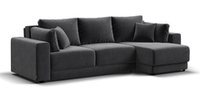 Угловой диван Босс Прайм ХЛ Вельвет Корд графит