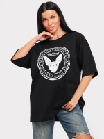 Футболка оверсайз больших размеров принт