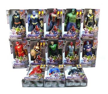 Супергерои 13 видов свет+звук 30см