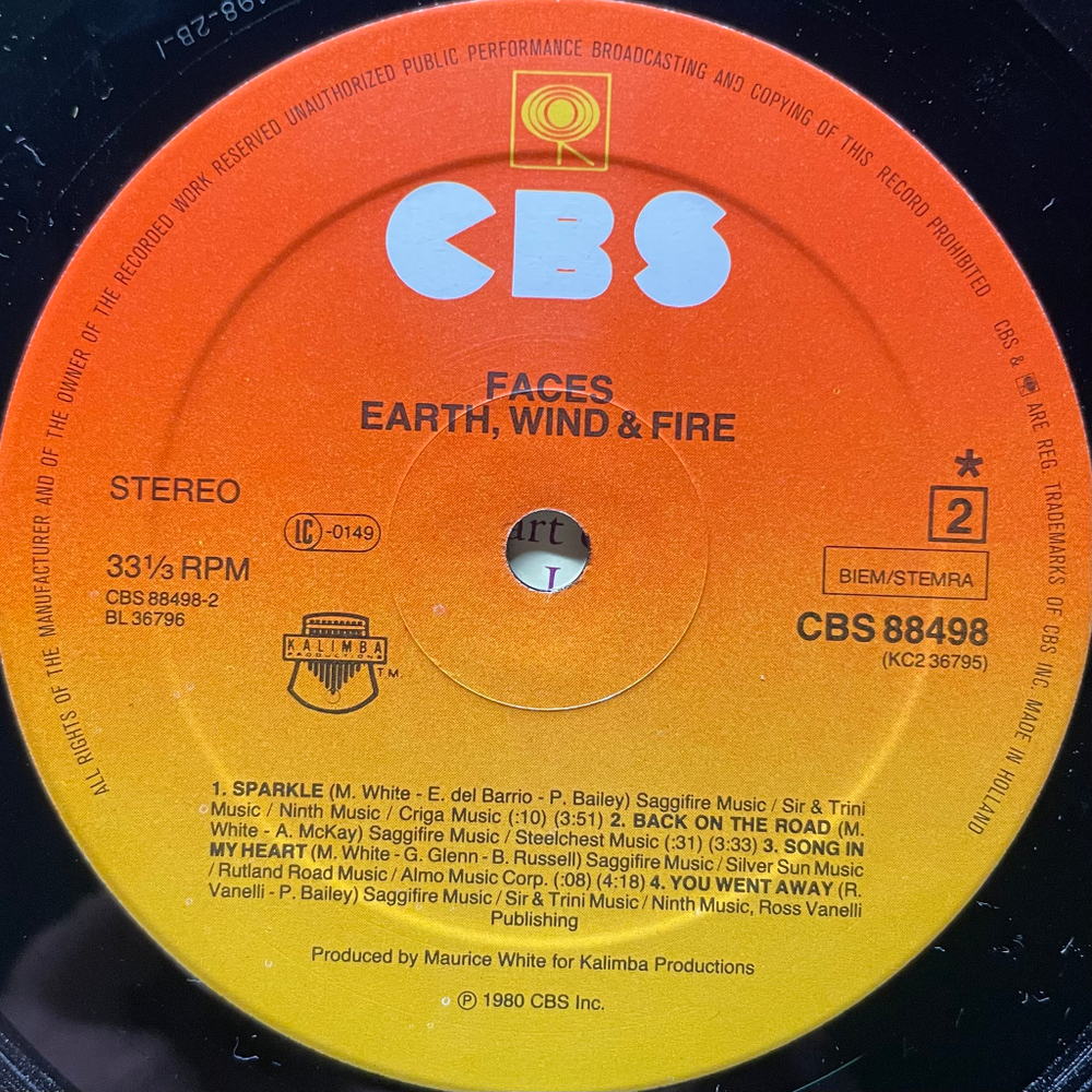 Earth, Wind & Fire - Faces 2LP (Голландия 1980г.)