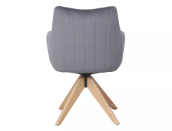 Стул SIGNAL AZALIA D Velvet Bluvel 14 серый/дуб, поворотный