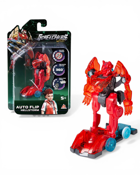 Дикие Скричеры. Машинка-трансформер Автофлип Хэллшторм S5. ТМ Screechers Wild