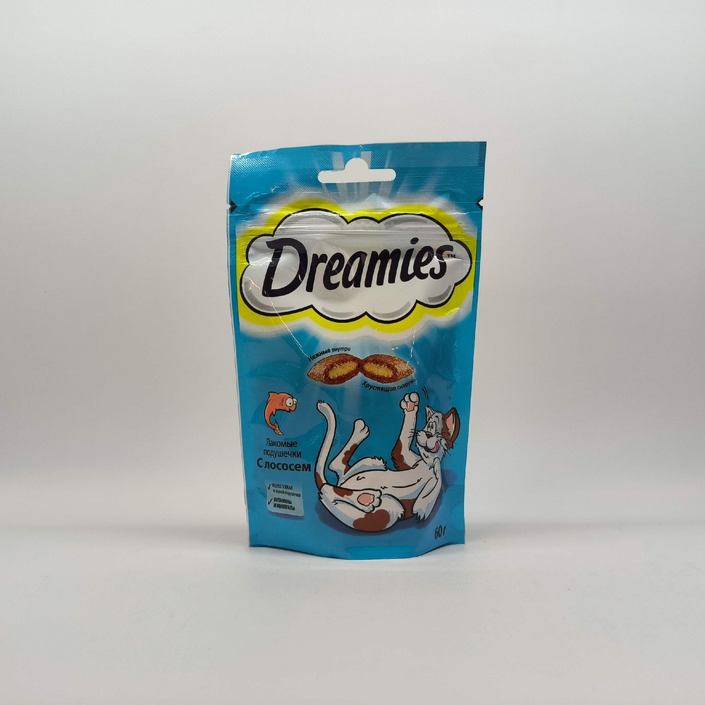 Лакомство Лосось, 60г для кошек Dreamies