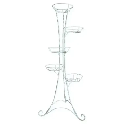 Подставка белая витая классическая 5-ти горшковая