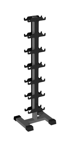 Стойка для профессиональных гантелей вертикальная на 7 пар Черный