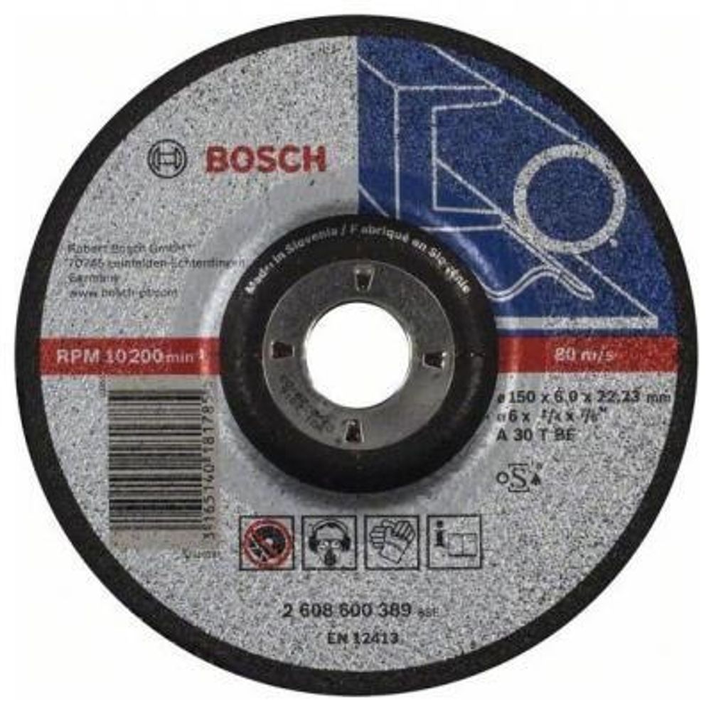 Обдирочный круг BOSCH МЕТАЛЛ 150х6.0х22.23 мм