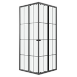 Душевое ограждение Niagara Eco NG-1008-14QKL (80х80х190) квадрат,раздвижное,черный,стекло клетка,1 место