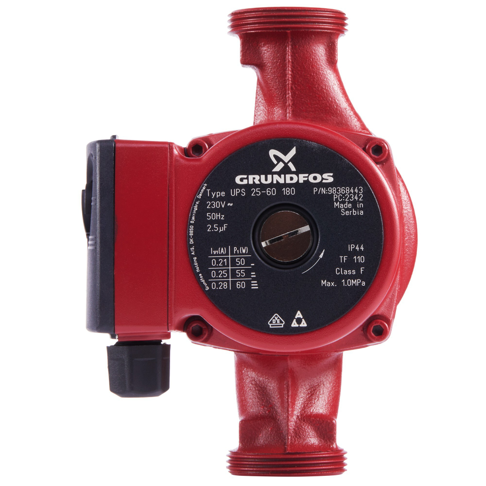 Насос циркуляционный Grundfos UPS 25-60 (EU) с гайками