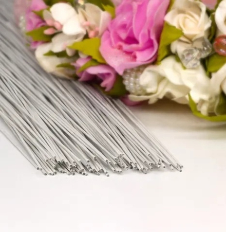 Флористическая проволока белая 36 см, 50 шт