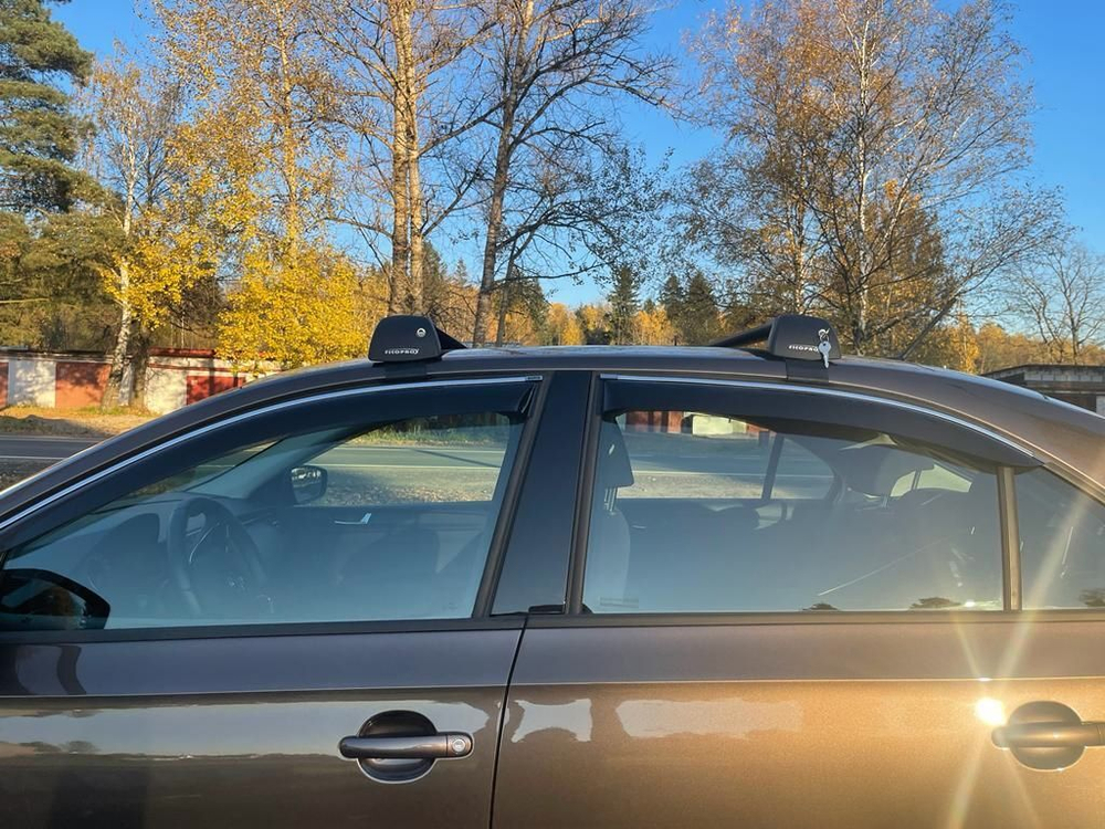 Багажник на рейлинги для Skoda Rapid Лифтбэк 2020-наст.время M41-13001S ,серый