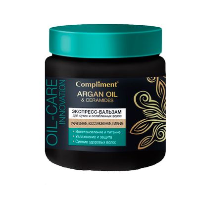 Compliment Экспресс-бальзам АRGAN OIL & CERAMIDES для сухих и ослабленных волос