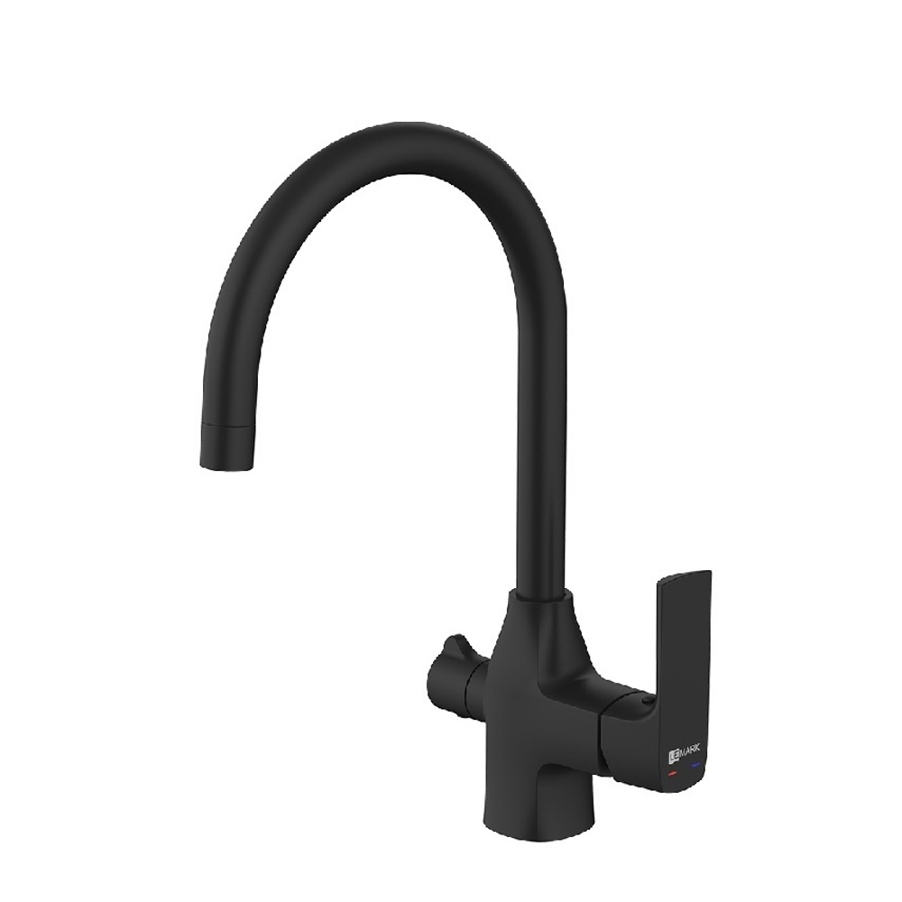 LM7261BL URSUS Смеситель для кухни, с подключением к фильтру питьевой воды, черный