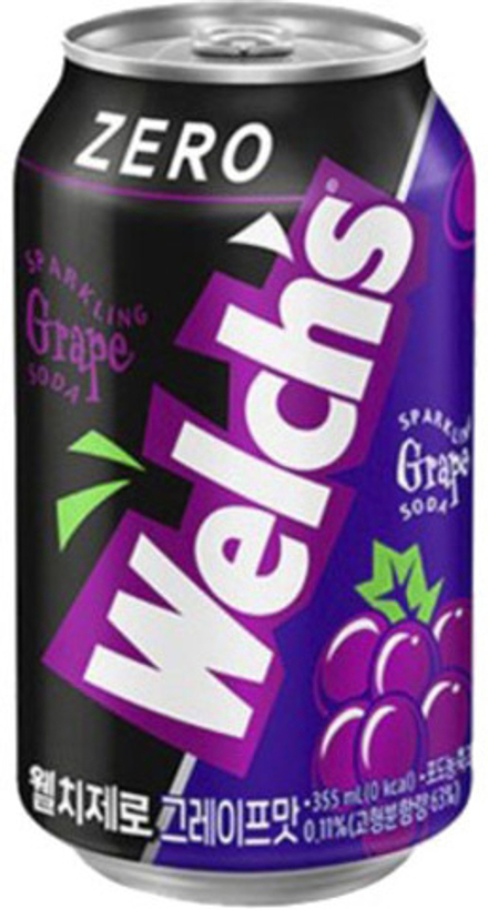 Газированный напиток Welchs Grape Zero "Виноград" 0.355 - банка