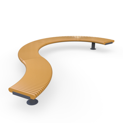 Лавка Rail Road 01 изогнутая