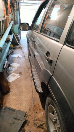 Пороги с алюминиевым листом с перегибом, (03.2009 -)/Lada Niva (07.2020 -), Нива Тревел