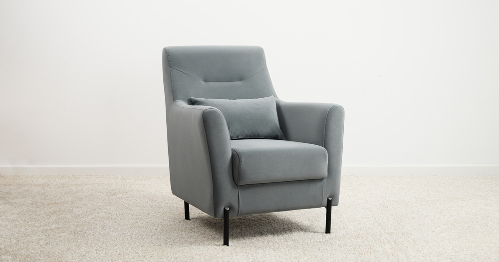 Барселона кресло для отдыха (серо-голубой)