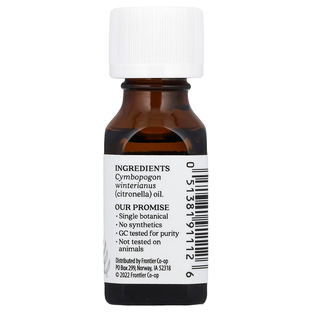 Aura Cacia, Чистое эфирное масло, цитронелла, 15 мл (0,5 жидк. унц.)