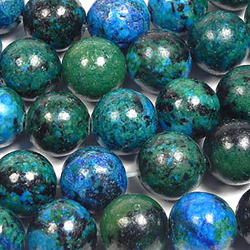 Бусина гладкая хризоколла асс.