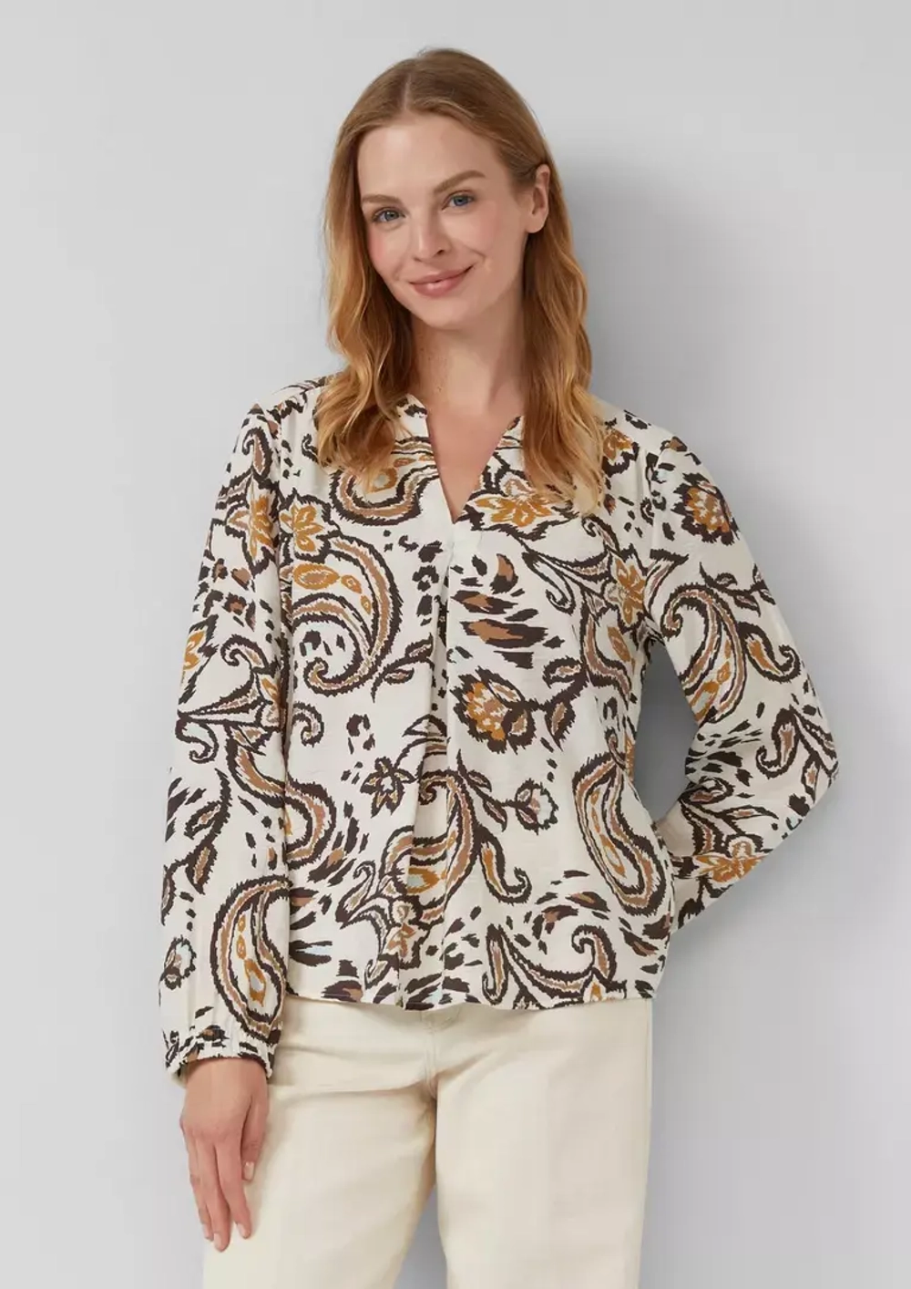 Блузка из текстурированной вискозы с принтом s.Oliver