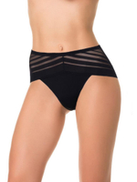 Высокие трусики с полосками разной ширины (Размер: M) (Цвет: молочный)