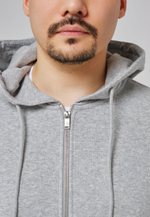 Кофта на замке с капюшоном трикотаж ARGYMAQ GREY