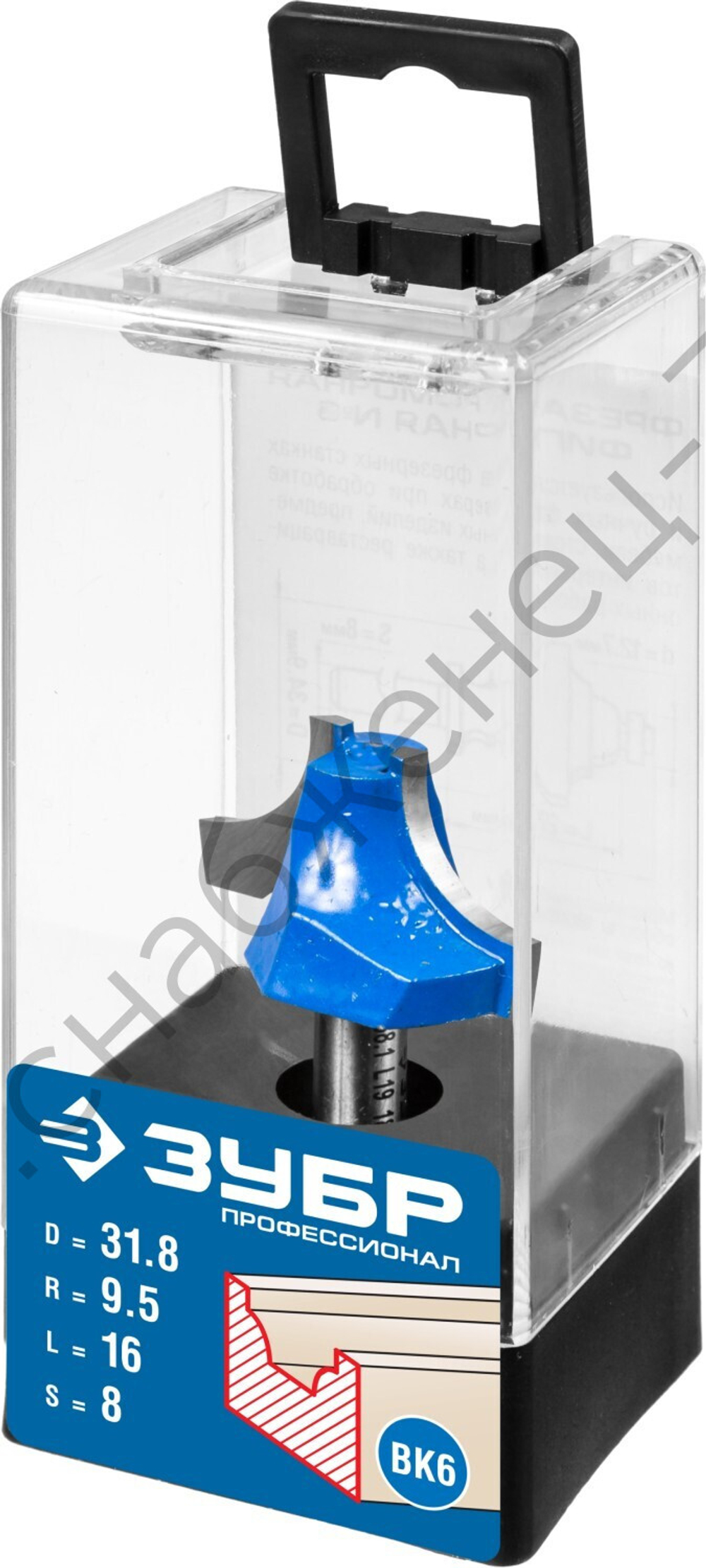 ЗУБР 31,8x16мм, радиус 9.5мм, фреза пазовая фасонная №1