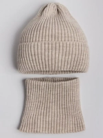 Шапка детская осенняя вязаная и снуд