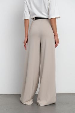 Брюки палаццо бежевого цвета