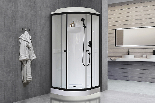 Душевая кабина Royal Bath RB90HK1-T-BL Practic 90х90 стекло прозрачное/профиль черный