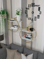 Набор полок круглых настенных злато-белых  - ЗБ