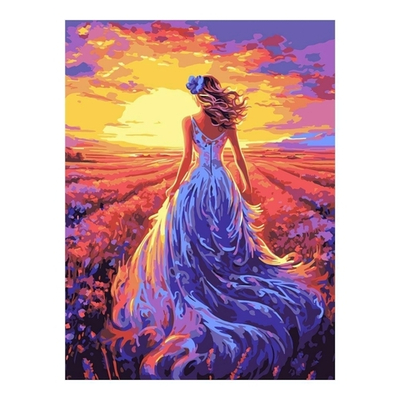 Картина по номерам 28,5*38см "Лавандовый вечер" (Lori)