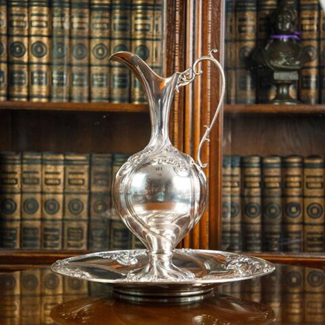 Винтаж: Серебряный комплект «Блюдо и Кувшин»