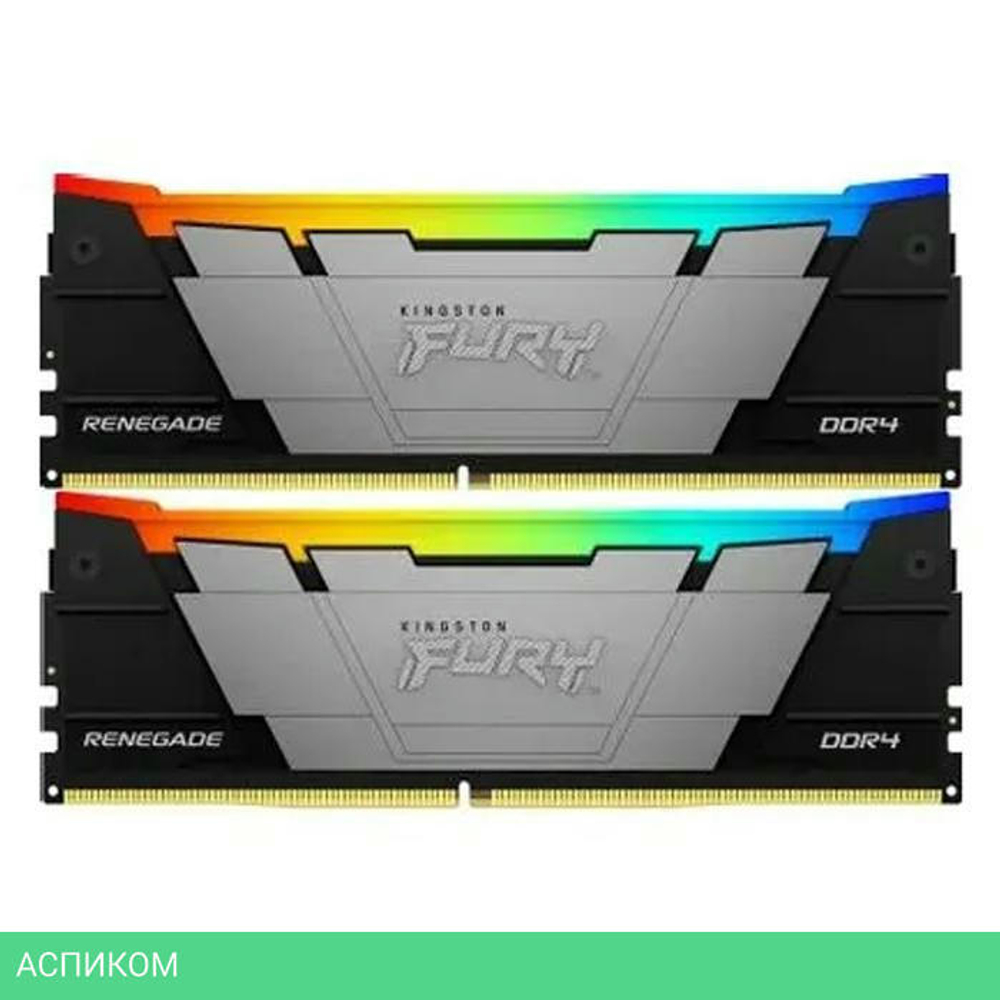 Оперативная память Kingston Fury Renegade Black 16GB DDR4 RGB XMP (KF442C19RB2AK2/16)