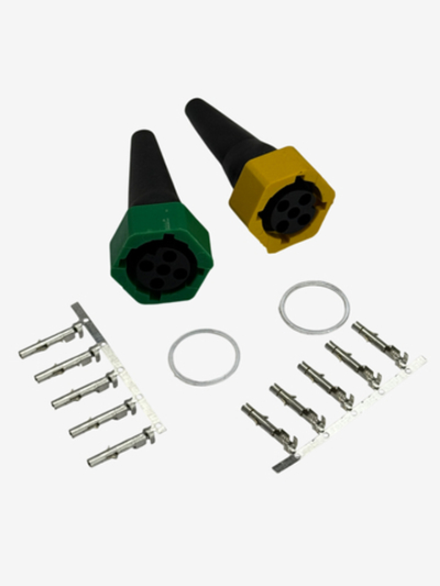 Комплект байонетов 5-pin (левый WTYZ жёлтый + правый WTYZA зелёный) для прицепов